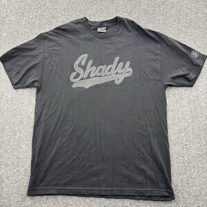 Vintage Shady Ltd Shirt Mens Large Black Embossed Spell Out Hip Hop Rap Tee 00s
